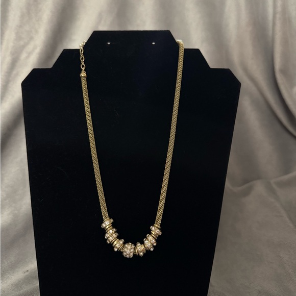 Anne Klein Gold Necklace with Silver Beads - Picture 1 of 4